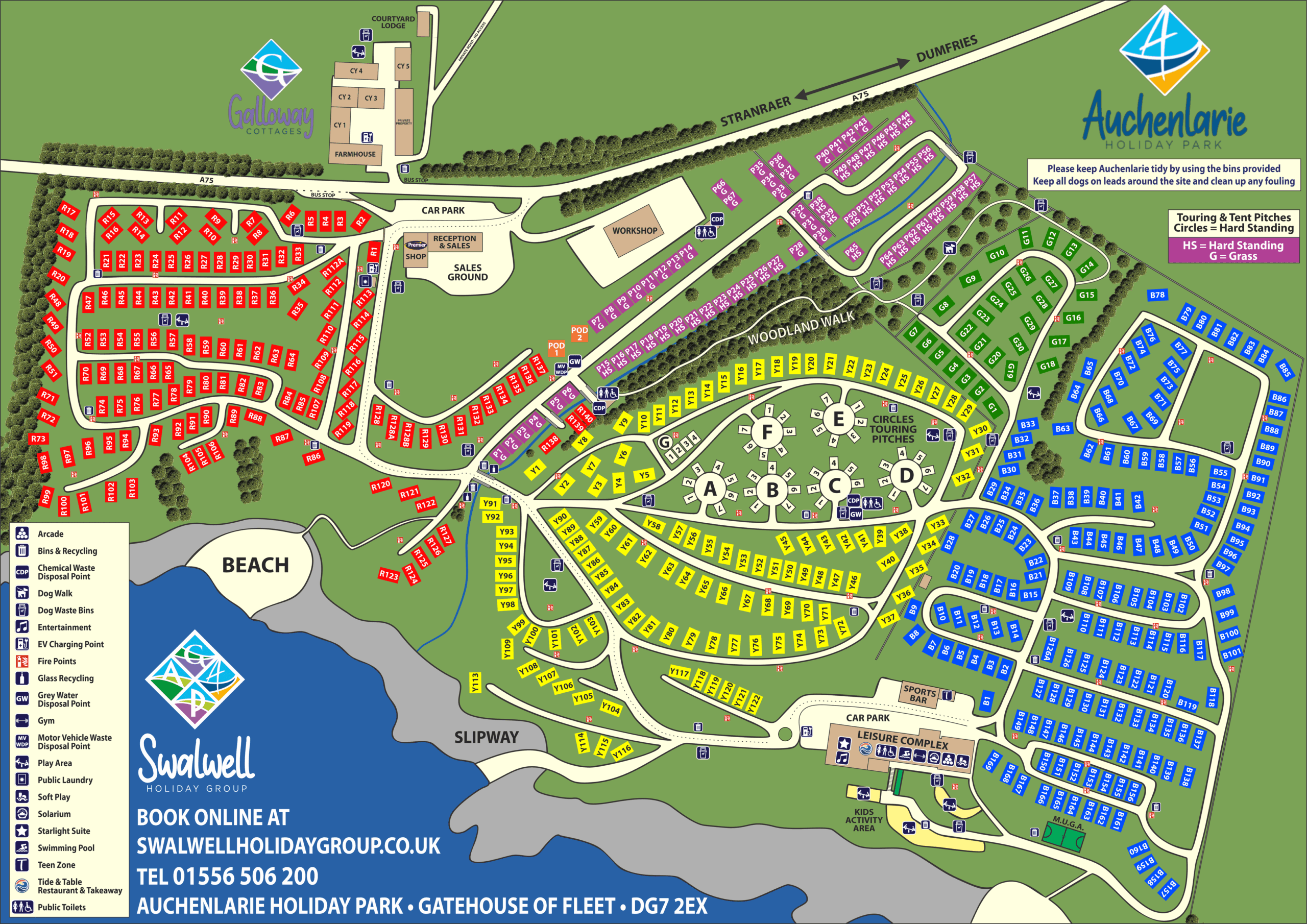 Map of Auchenlarie Holiday Park