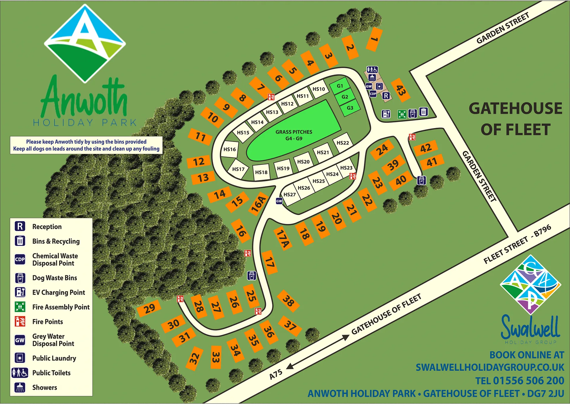 Map of Anwoth Holiday Park, Gatehouse of Fleet