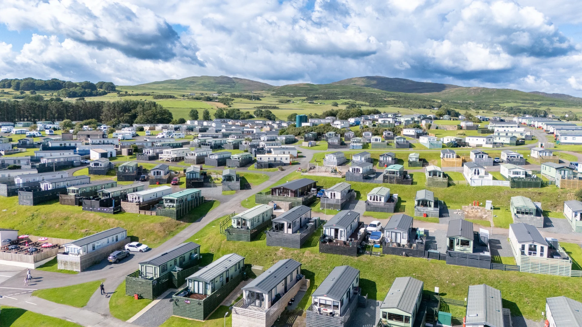 Aerial view over the Solway Coast and Auchenlarie Holiday Park