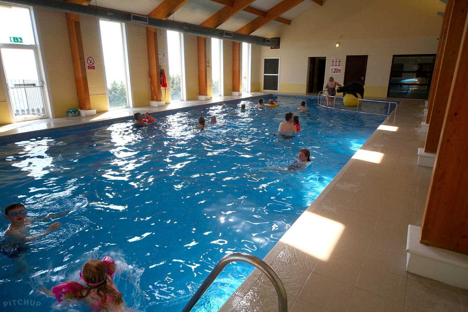 Indoor heated swimming pool at the Auchenlarie leisure suite
